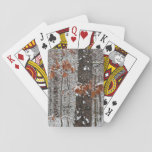 Snow Covered Oak Trees Winter Nature Photography Playing Cards