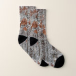 Snow Covered Oak Trees Winter Nature Photography Socks