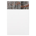 Snow Covered Oak Trees Winter Nature Photography Stationery