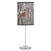 Snow Covered Oak Trees Winter Nature Photography Table Lamp (Back)