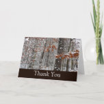 Snow Covered Oak Trees Winter Nature Photography Thank You Card