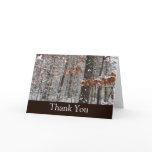 Snow Covered Oak Trees Winter Nature Photography Thank You Card