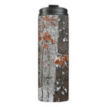 Snow Covered Oak Trees Winter Nature Photography Thermal Tumbler