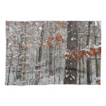 Snow Covered Oak Trees Winter Nature Photography Towel
