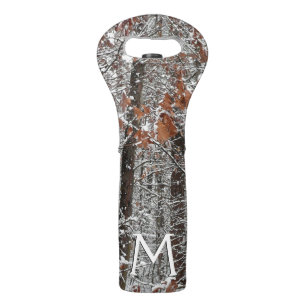 Snow Covered Oak Trees Winter Nature Photography Wine Bag