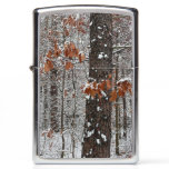 Snow Covered Oak Trees Winter Nature Photography Zippo Lighter