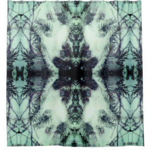 Snow Covered Pine Needles Winter Nature Art Shower Curtain