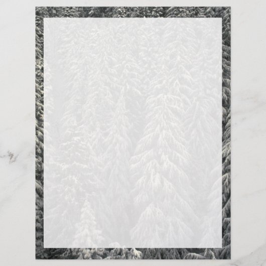 Snow-covered pine trees (Front)