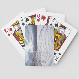 Snow Covered Pond and Woodlands at Salem Hills Poker Cards