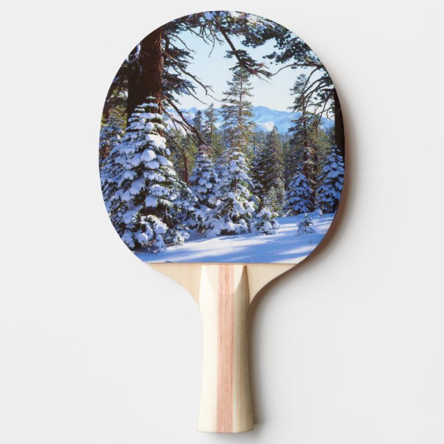Snow-covered Red Fir trees in the High Sierra 2 Ping-Pong Paddle (Front)