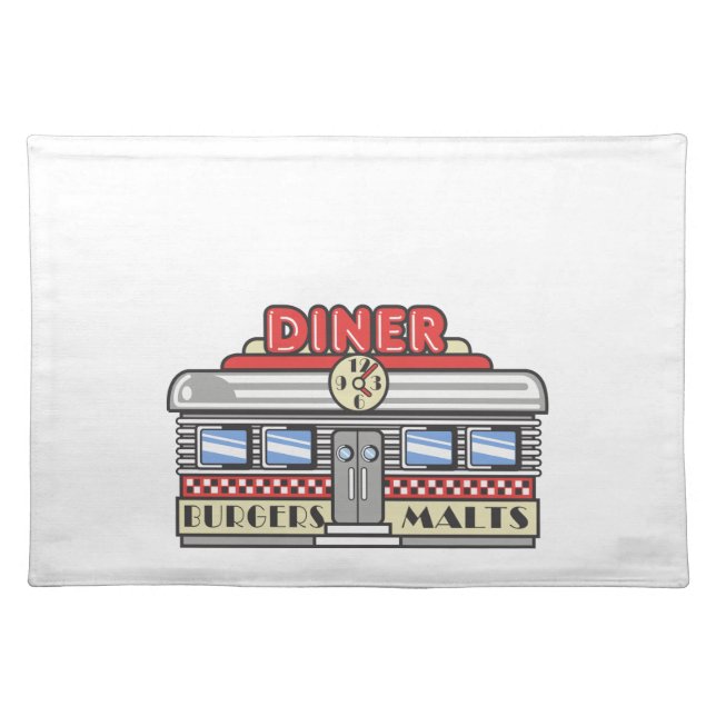 Snow Covered Retro DIner Placemat (Front)