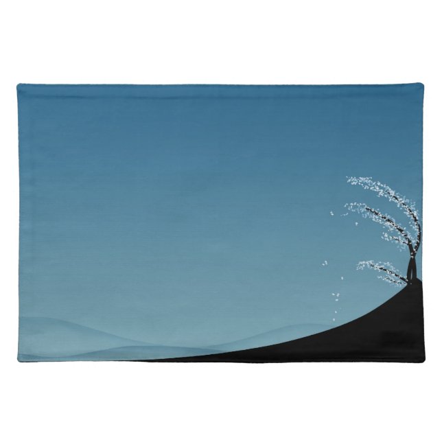 Snow-Covered Season Landscape Cloth Placemat (Front)