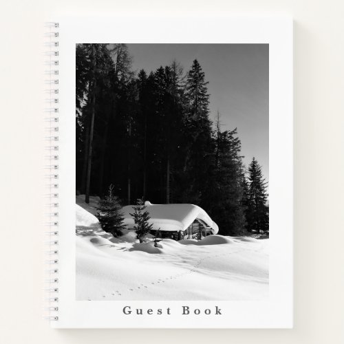Snow Covered Swiss Chalet Guest Book