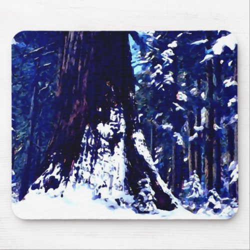Snow Covered Tree Mouse Pad