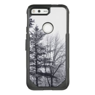 Snow-covered Trees: Black and White Photo OtterBox Commuter Google Pixel Case