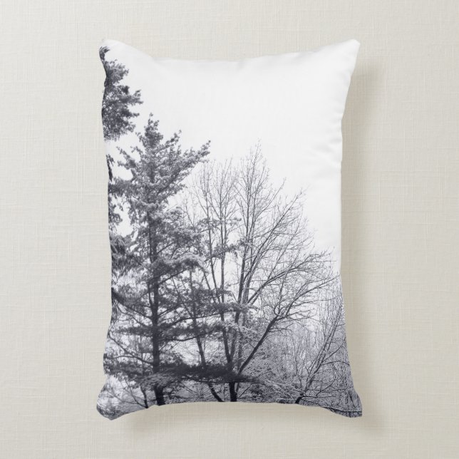 Snow-covered Trees Decorative Pillow (Front(Vertical))