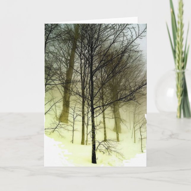 Snow Covered Trees Holiday Card (Front)