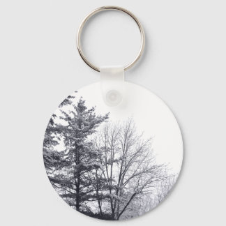Snow-covered Trees: Horizontal Keychain