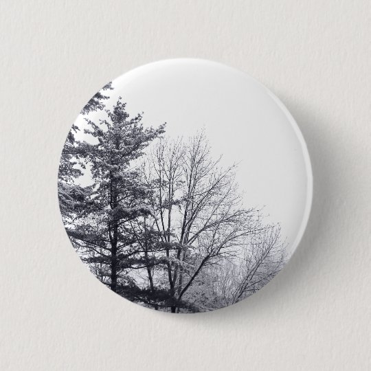 Snow-covered Trees: Horizontal Pinback Button