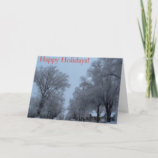Snow Covered Trees in Las Vegas, New Mexico Holiday Card