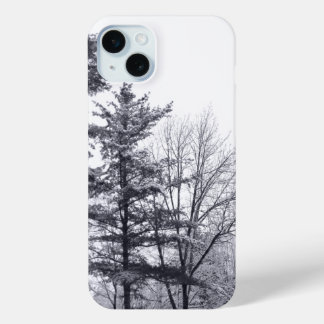 Snow-covered Trees: Vertical iPhone 15 Plus Case