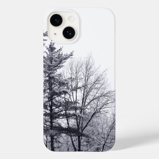 Snow-covered Trees: Vertical Case-Mate iPhone Case (Back)