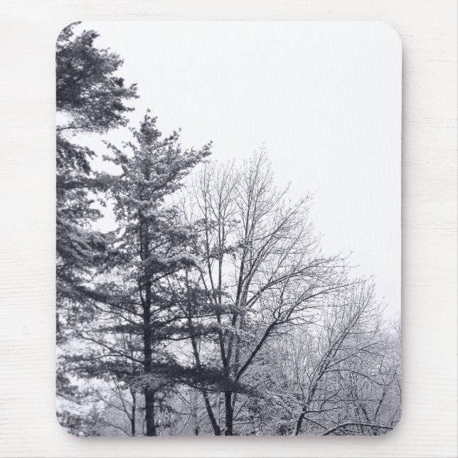 Snow-covered Trees: Vertical Mouse Pad (Front)