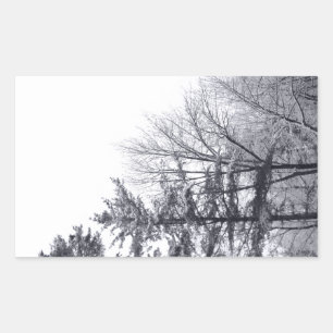 Snow-covered Trees: Vertical Rectangular Sticker