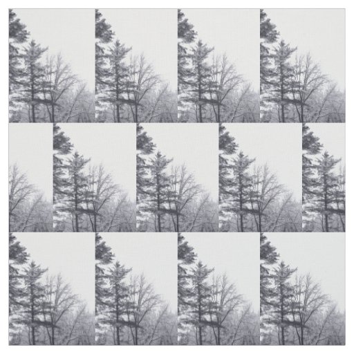 Snow-covered Trees Winter Photo Fabric