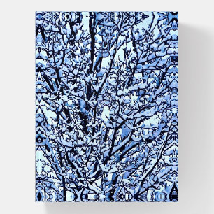 Snow Covered Winter Tree Branches Photo Paperweight