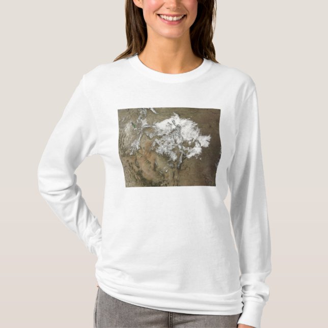 Snow covers the Rocky Mountains in United State T-Shirt (Front)