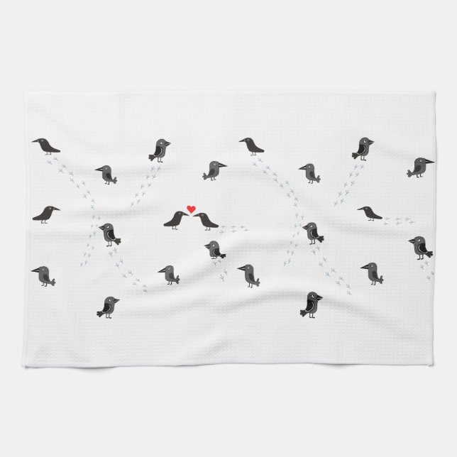 Snow crow towel (Horizontal)