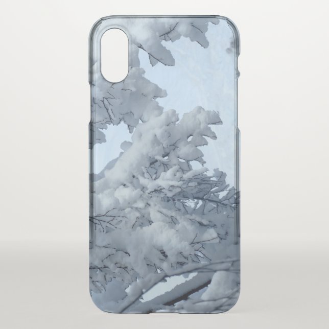 Snow Custom iPhone X Clearly™ Deflector Case (Back)