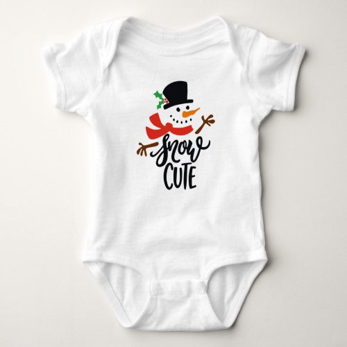 Snow Cute  Baby Bodysuit