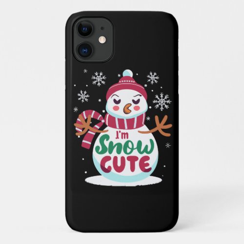 Snow Cute Embrace the Winter Charm of Christmas iPhone 11 Case
