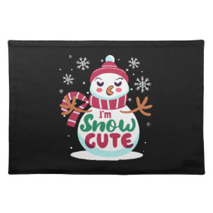 Snow Cute! Embrace the Winter Charm of Christmas Cloth Placemat