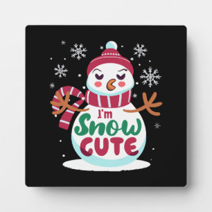 Snow Cute! Embrace the Winter Charm of Christmas Plaque