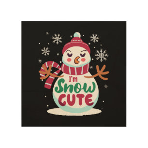 Snow Cute! Embrace the Winter Charm of Christmas Wood Wall Art