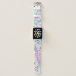 Snow Cute Pastel Christmas Apple Watch Band