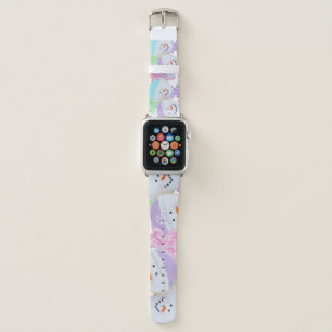 Snow Cute Pastel Christmas Apple Watch Band