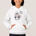 &quot;Snow Cute!&quot; Winter Penguin with Cocoa Mug Hoodie