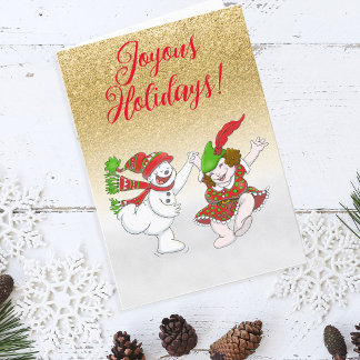 Snow Dancers Joyous Holidays Card