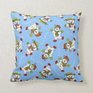 Snow Dancing Throw Pillow