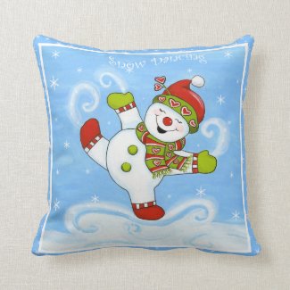 Snow Dancing Throw Pillow