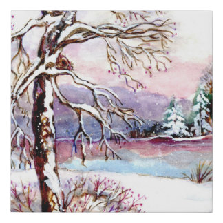 Snow Day by Ev Wesson Faux Canvas Print