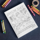 Snow Day Coloring Book Postcard