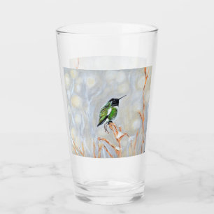 Snow Day Hummingbird Painting glass