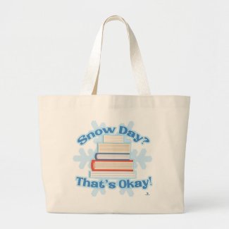 Snow Day Okay Reading Cozy Cartoon Slogan