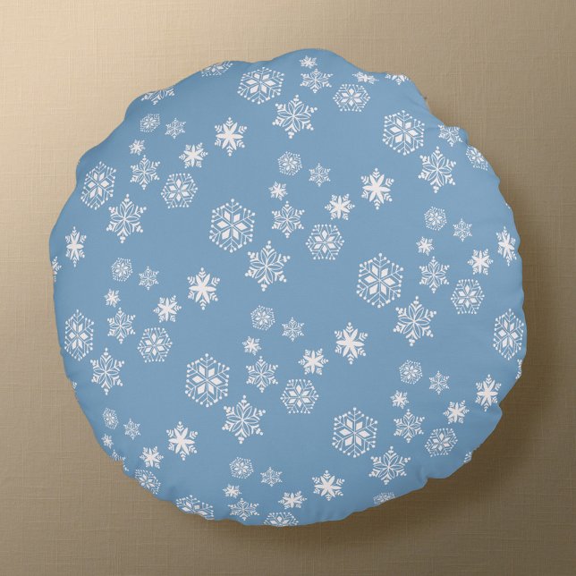 Snow Day Round Pillow (Creator Uploaded)