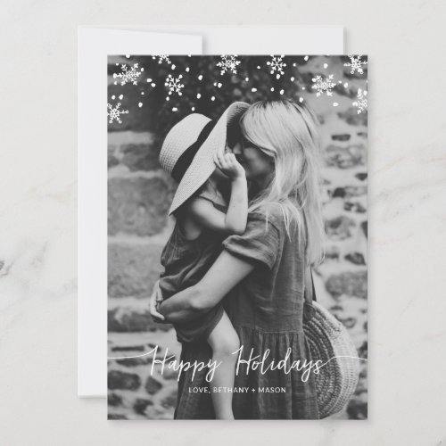 Snow Day Snowflake overlay photo card